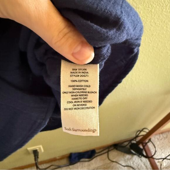 Soft Surroundings Je Veux Gauze Top Size M - Picture 3 of 4
